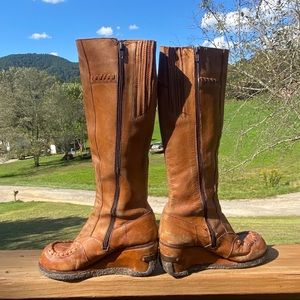 Vintage, Size 7.5, Leather boots, Made in Brazil